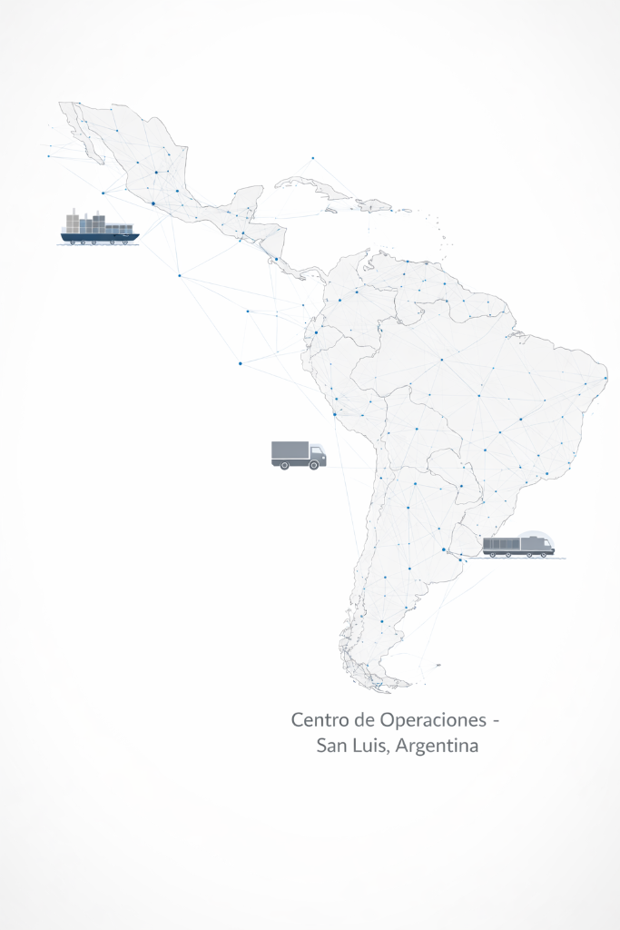 Mapa de cobertura Latinoamérica — Centro de Operaciones San Luis, Argentina