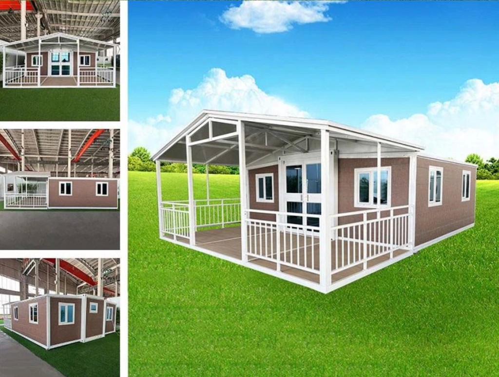 Casa modular con galería frontal